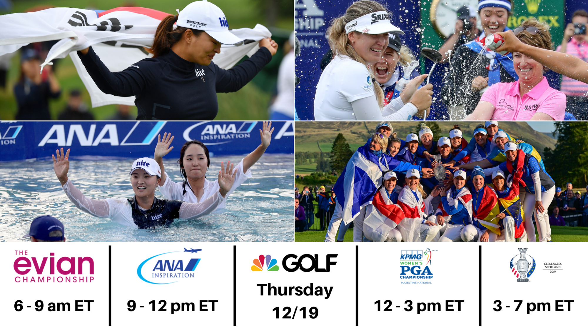 Golf Channel to Re-Air Some Major Events of 2019
