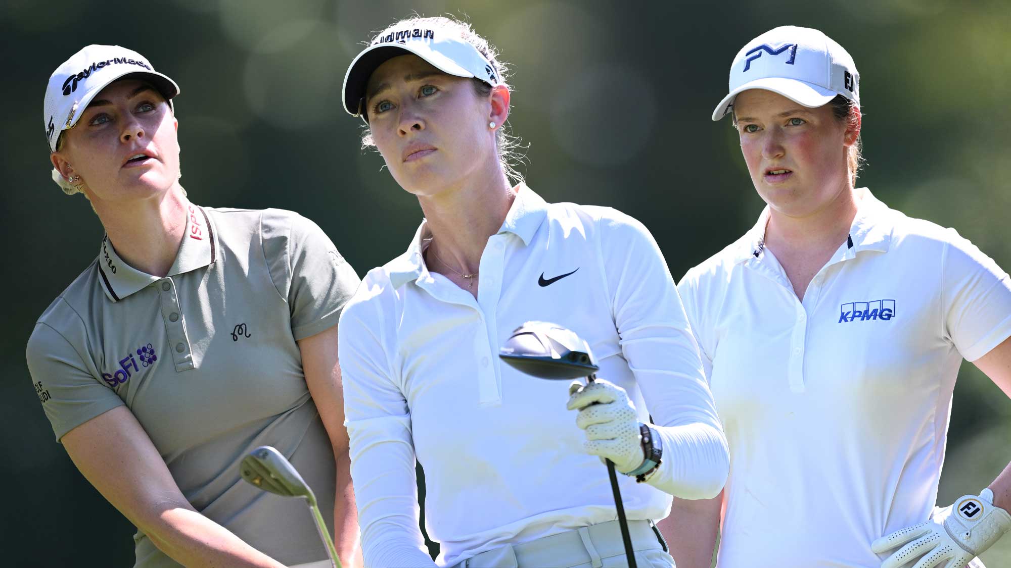 Charley Hull, Nelly Korda and Lottie Woad