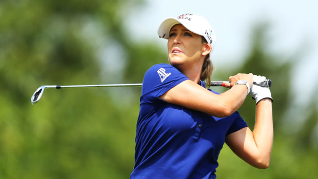 Cristie Kerr wearing Red, White, and Blue at the U.S. Women's Open