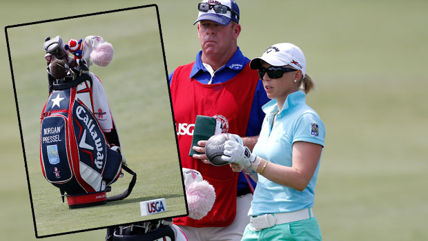 Morgan Pressel wearing Red, White, and Blue at the U.S. Women's Open