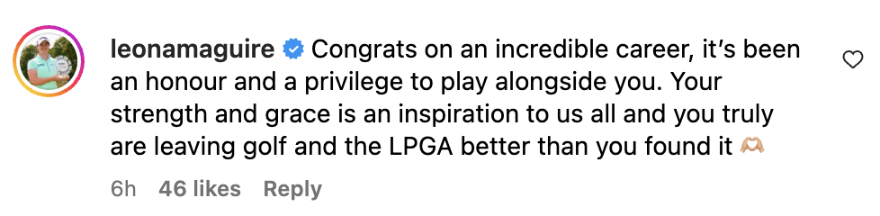 Leona Maguire Comment