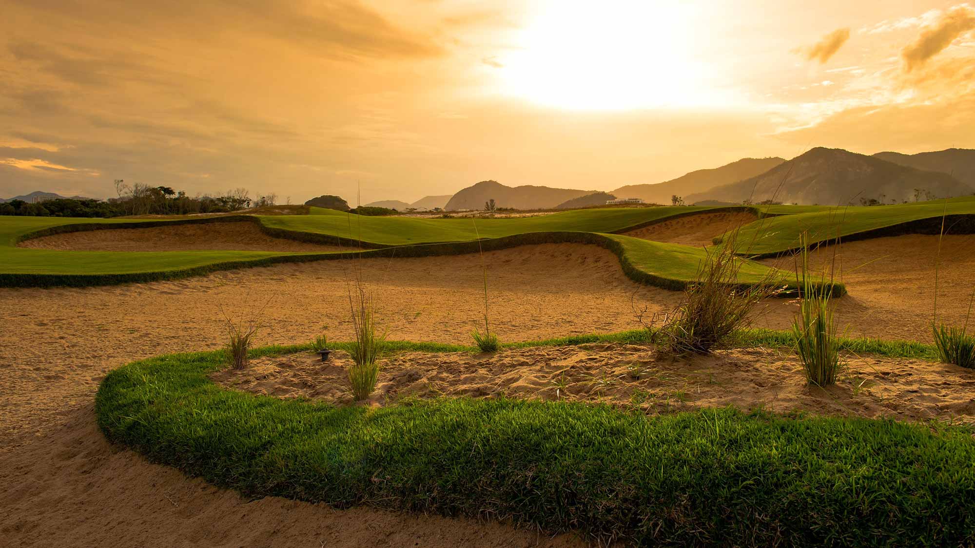 General view of the golf course for the Rio 2016 Olympic Games in the Barra da Tijuca neighborhood on July 6, 2015 in Rio de Janeiro, Brazil