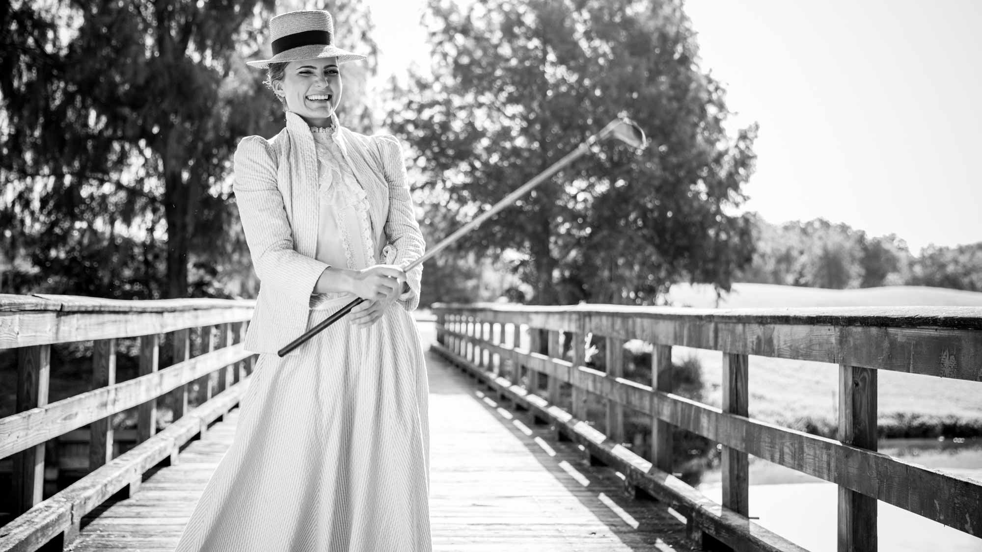 Lexi Thompson Red Bull 1904 Olympic Throwback Photoshoot