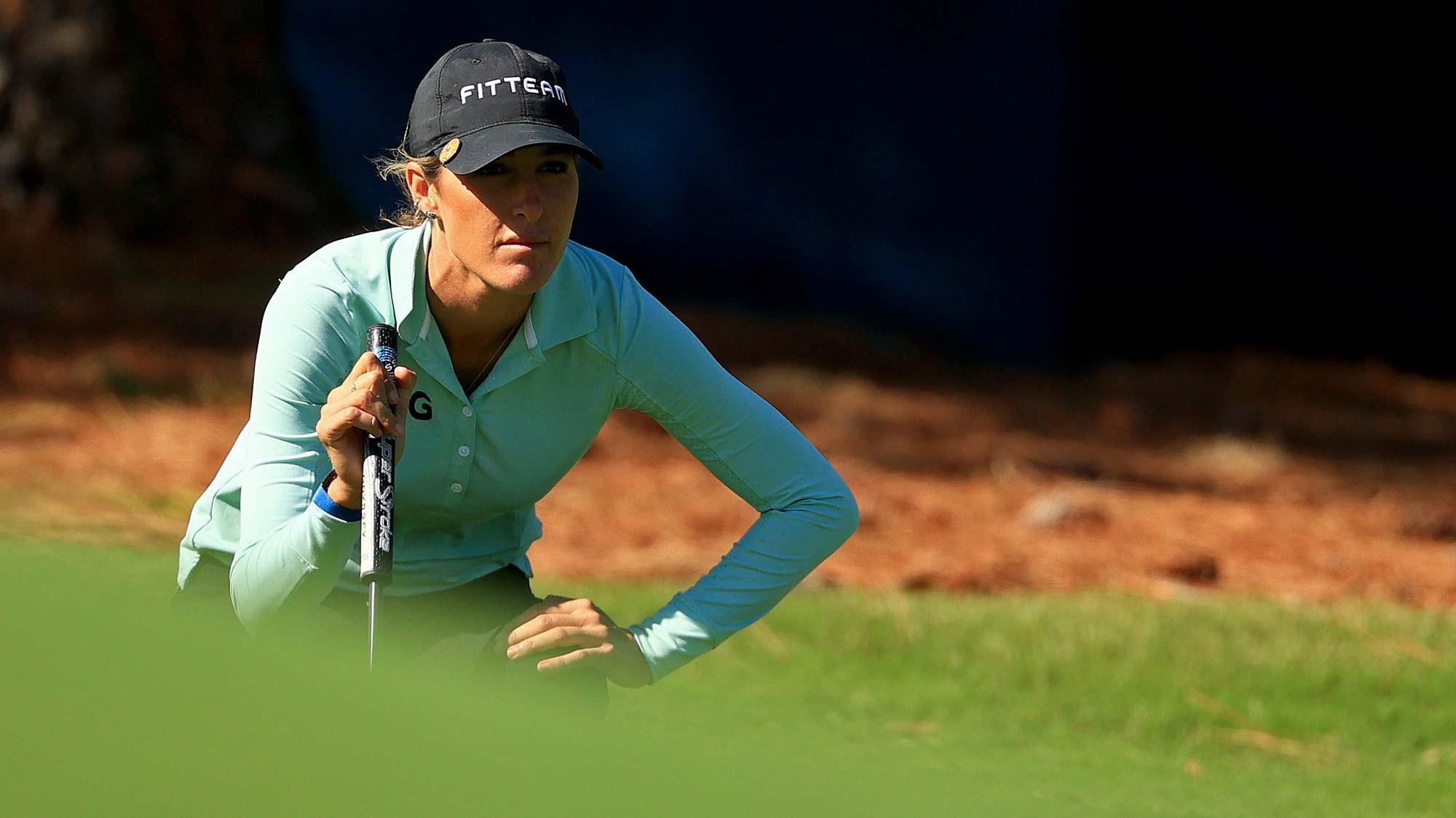 Jaye Marie Green lines up a putt on the eighth hole during the first round of the Pelican Women's Championship