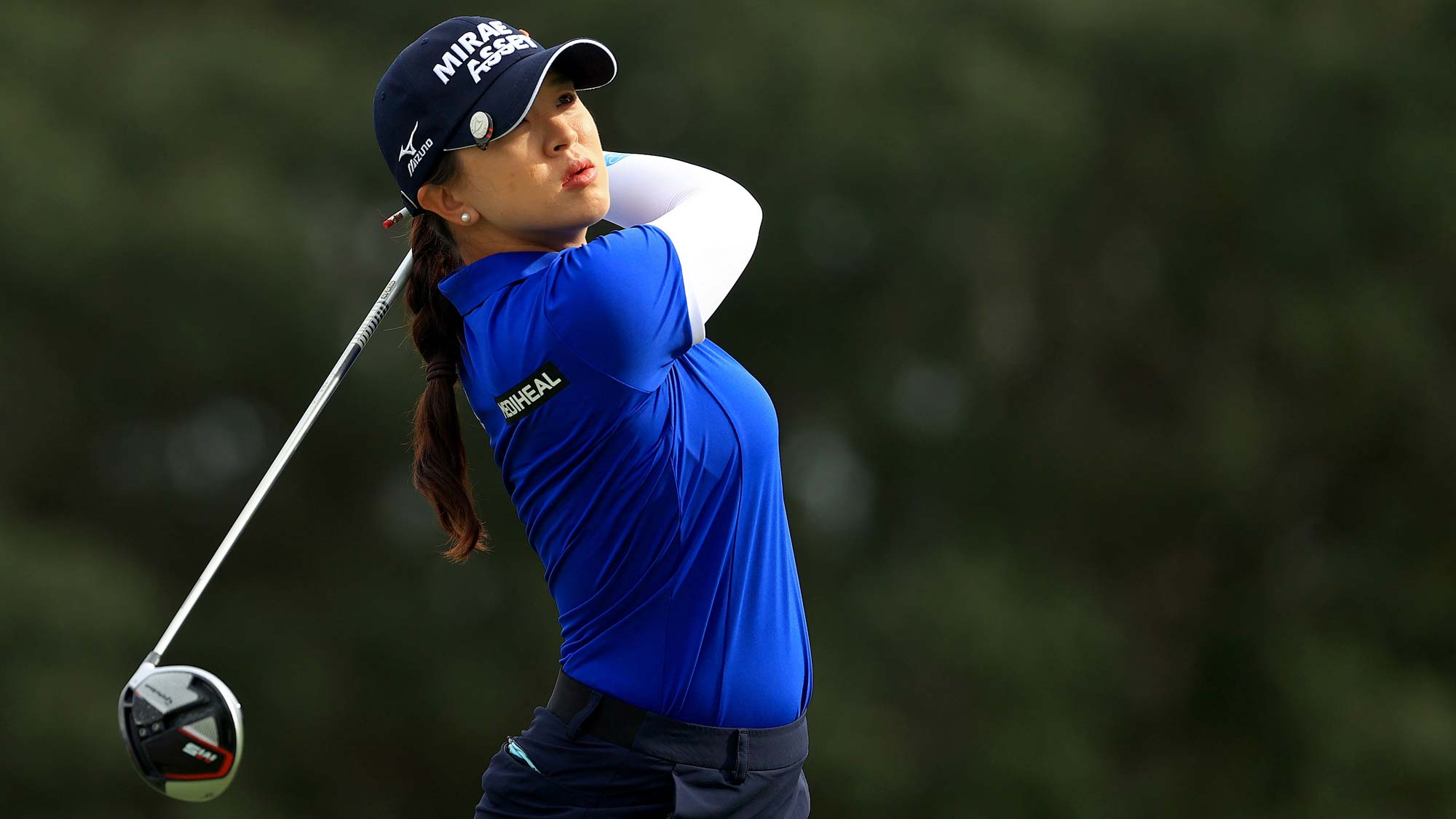 Sei Young Kim of Korea hits her tee shot on the 14th hole during round 3 of the Pelican Women's Championship