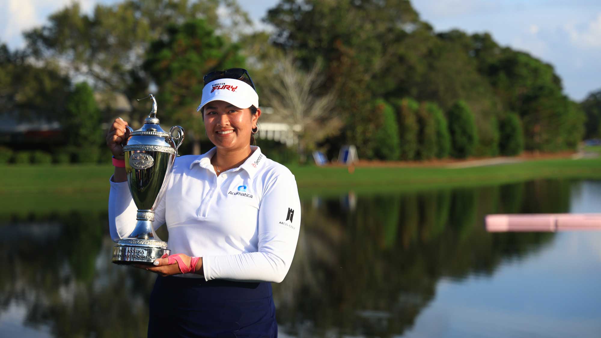 Lilia Vu with Trophy