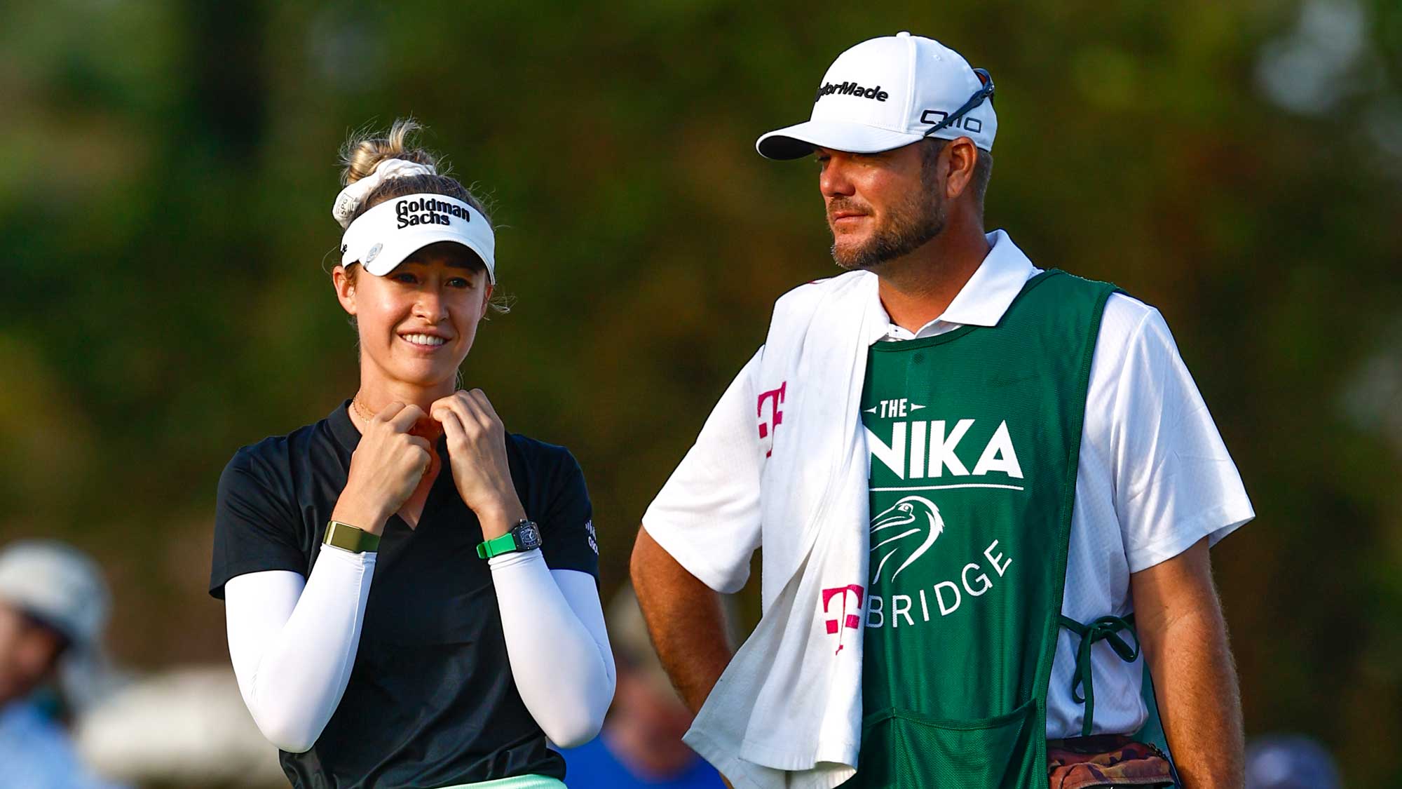 Nelly Korda of the United States, looks on from the sixth green prior to The ANNIKA driven by Gainbridge at Pelican 2024 at Pelican Golf Club on November 13, 2024 in Belleair, Florida. 