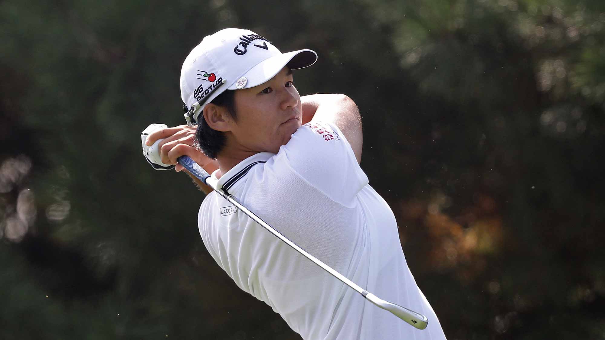 Yani Tseng of Taiwan plays a tee shot on the 4th hole during round three of the LPGA KEB Hana Bank