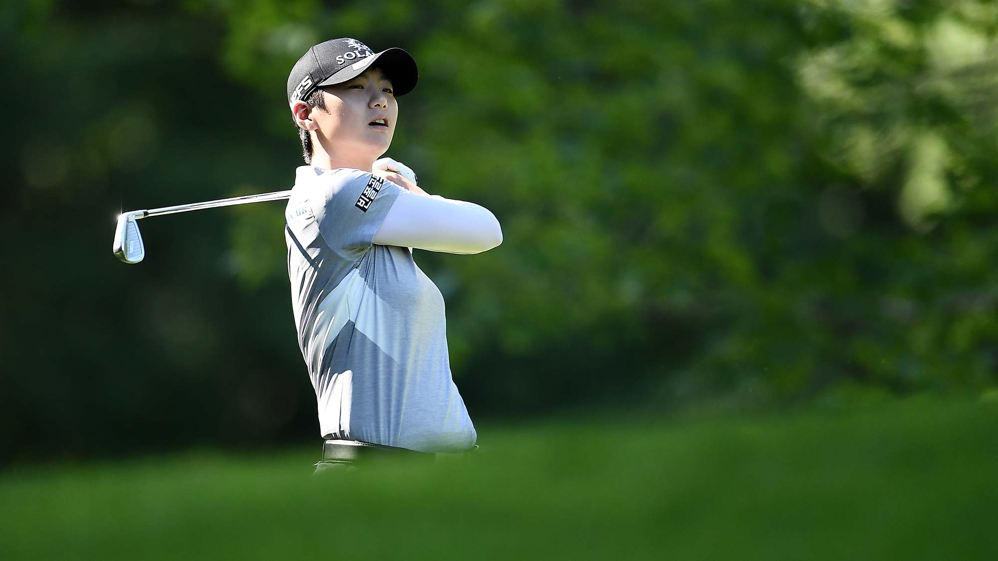 Sung Hyun Park of the Republic of Korea hits her tee shot on the second hole during the second round of the Thornberry Creek LPGA Classic