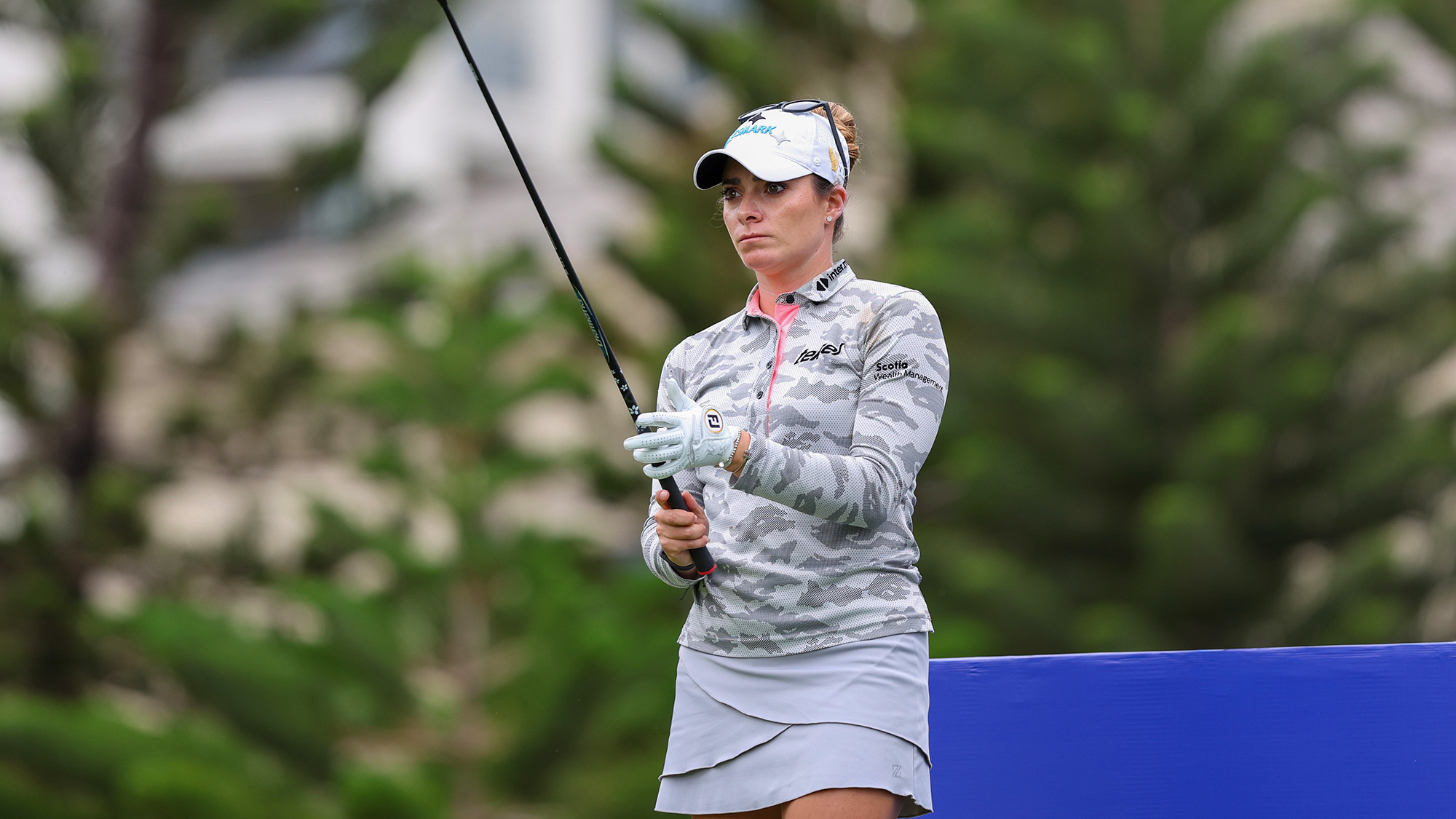 Gaby Lopez of Mexico hits a tee shot on 6th hole during the second round of the Blue Bay LPGA 2025 at Jian Lake Blue Bay Golf Course on March 07, 2025 in Hainan Island, China.