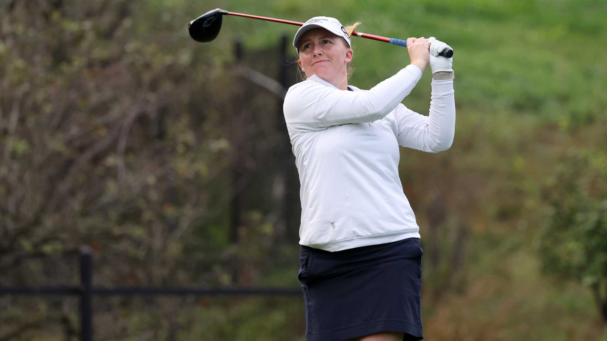 Gemma Dryburgh of Scotland hits her tee shot on the 2nd hole during the first round of the BMW Ladies Championship 2024 at Seowon Hills Country Club on October 17, 2024 in Paju, South Korea. 