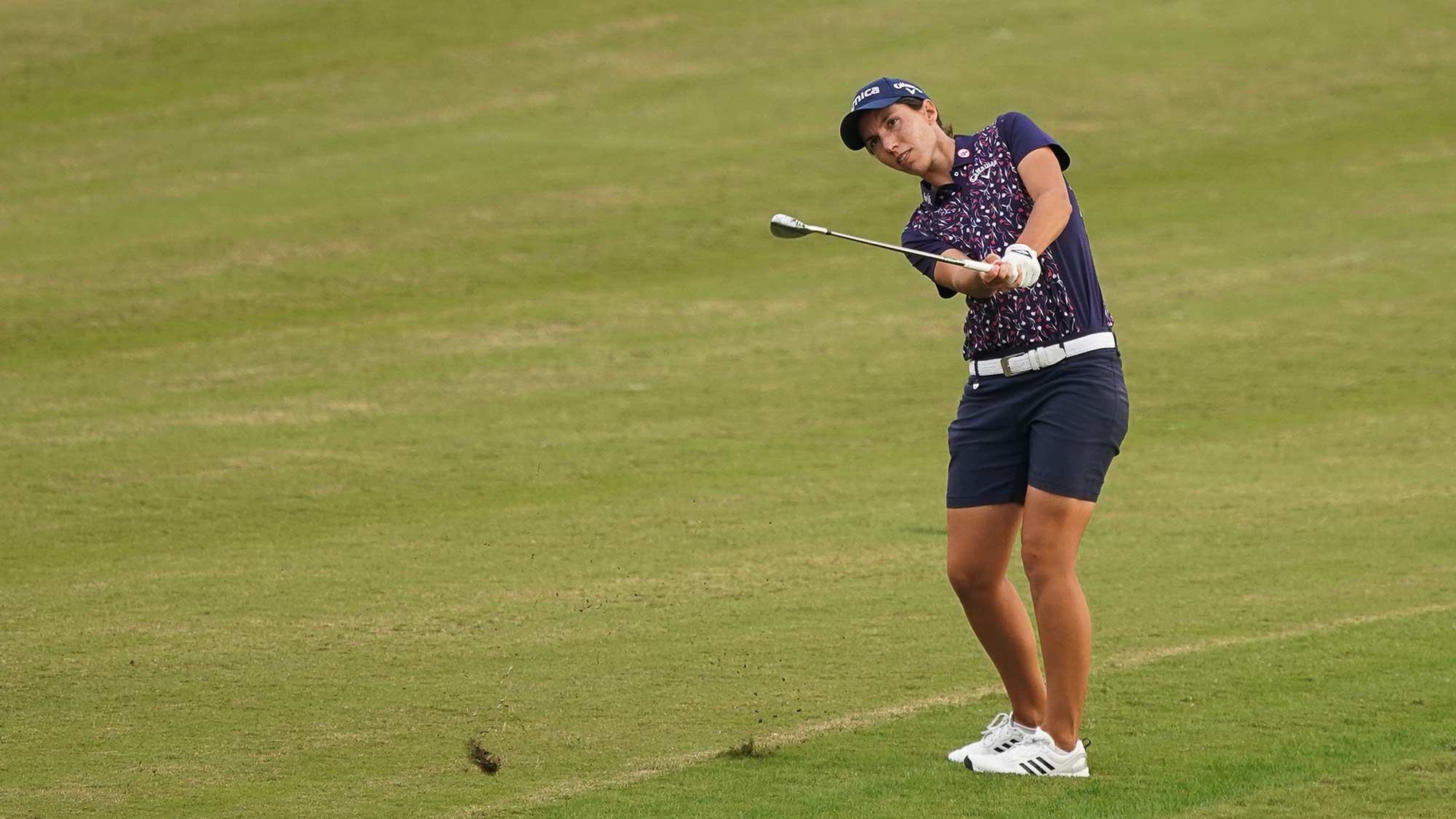 Carlota Ciganda chips during first round of Buick LPGA Shanghai