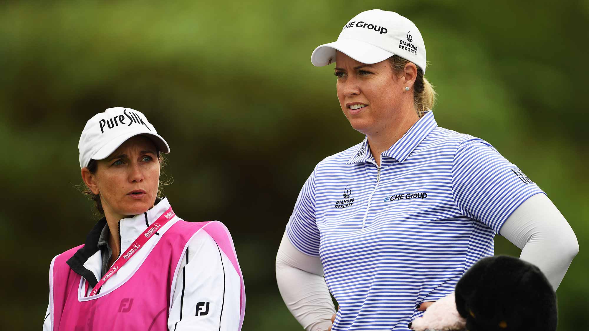 Brittany Lincicome of USA ponders a shot during the second round of The Evian Championship