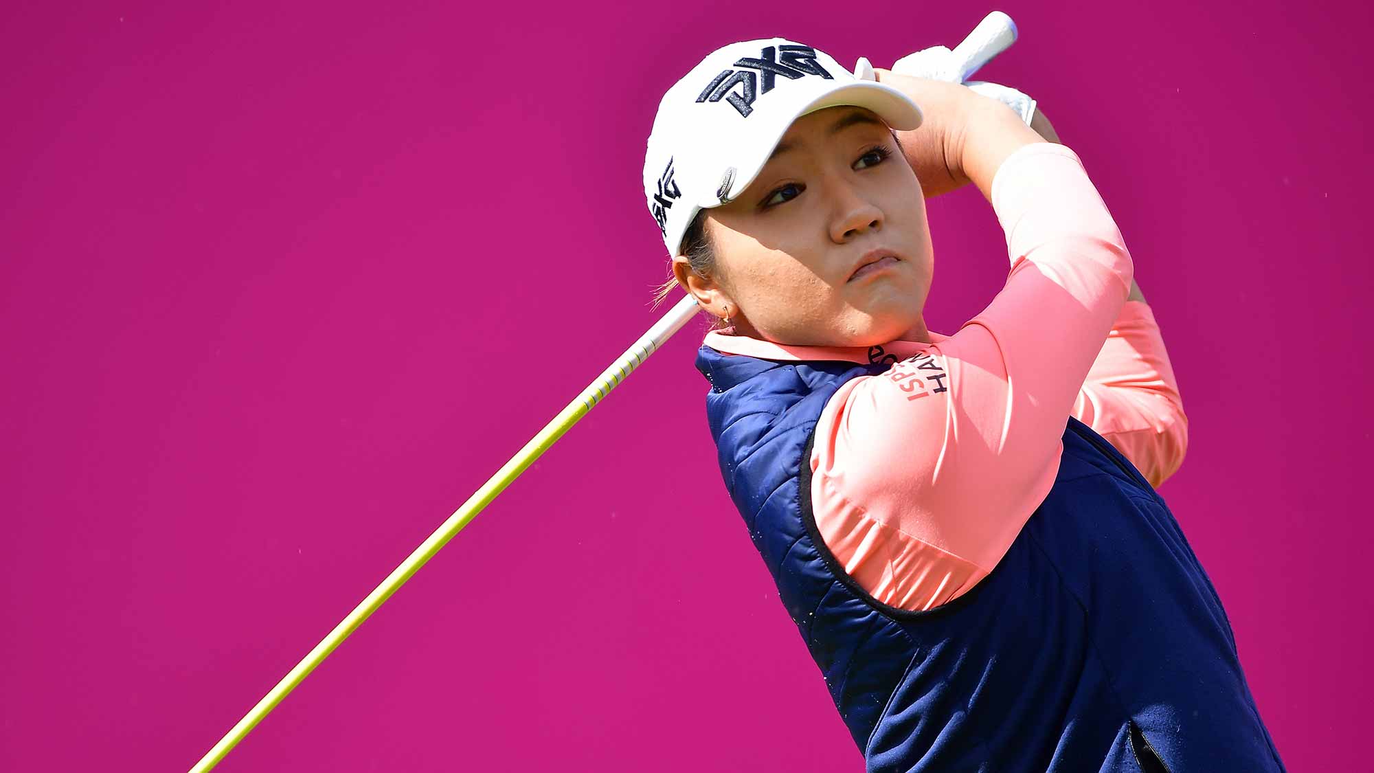 Lydia Ko of New Zealand plays a shot during the second round of The Evian Championship 2017 at Evian Resort Golf Club