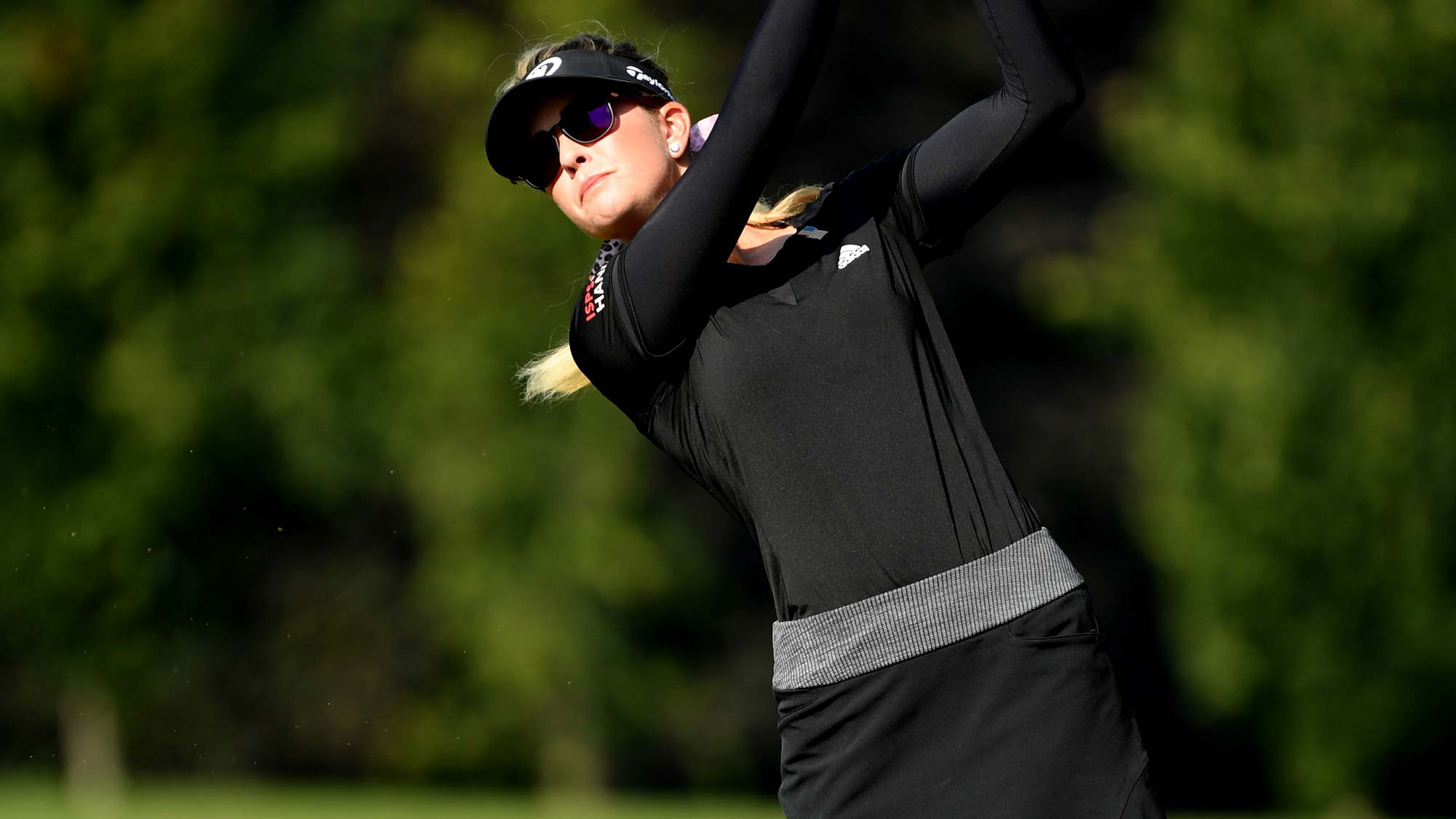 Paula Creamer of The United States on the first during day 1 of the Evian Championship