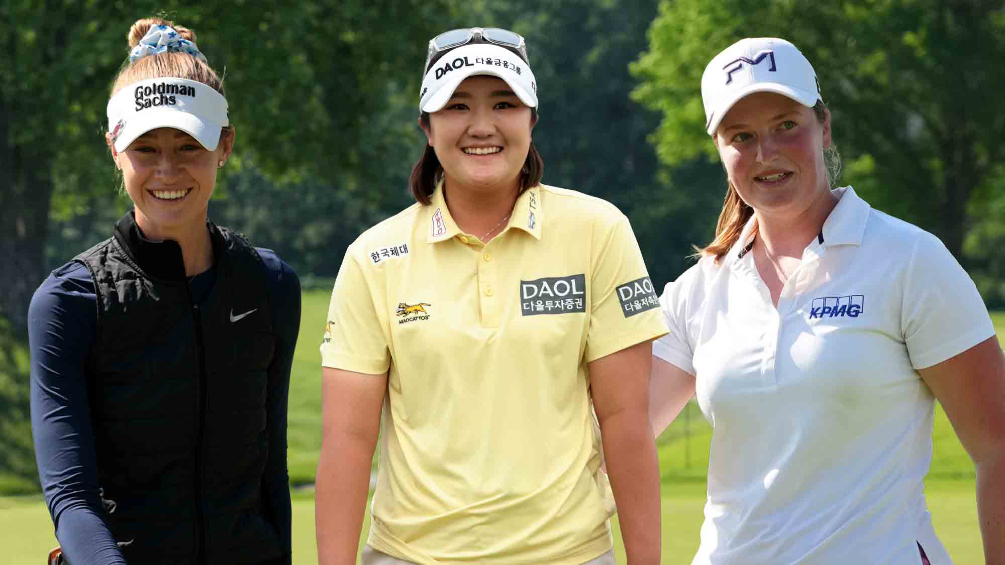 Nelly Korda, Haeran Ryu and Lottie Woad