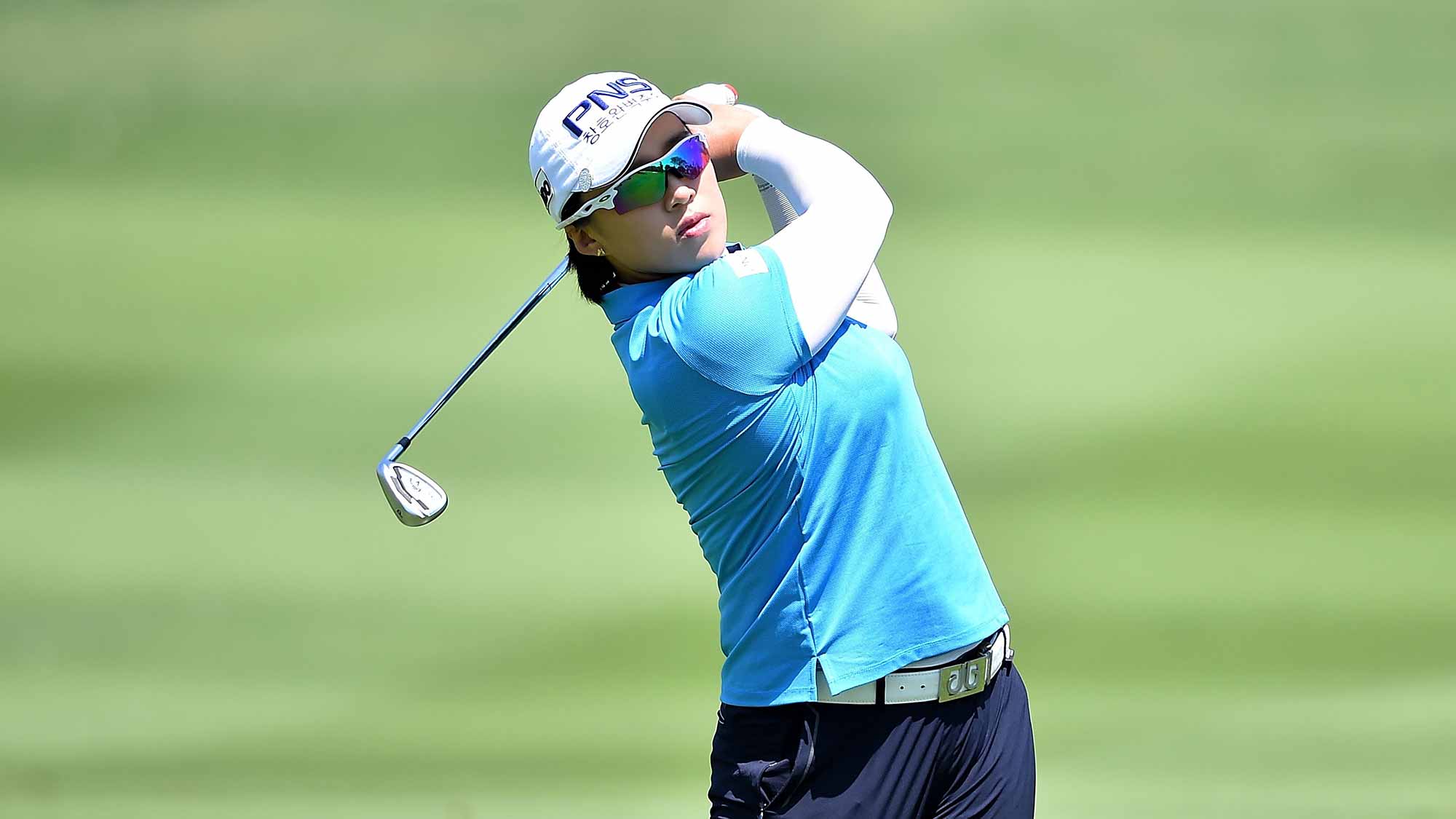 Amy Yang of South Kore plays a shot during day two of the 2016 Honda LPGA Thailand at Siam Country Club