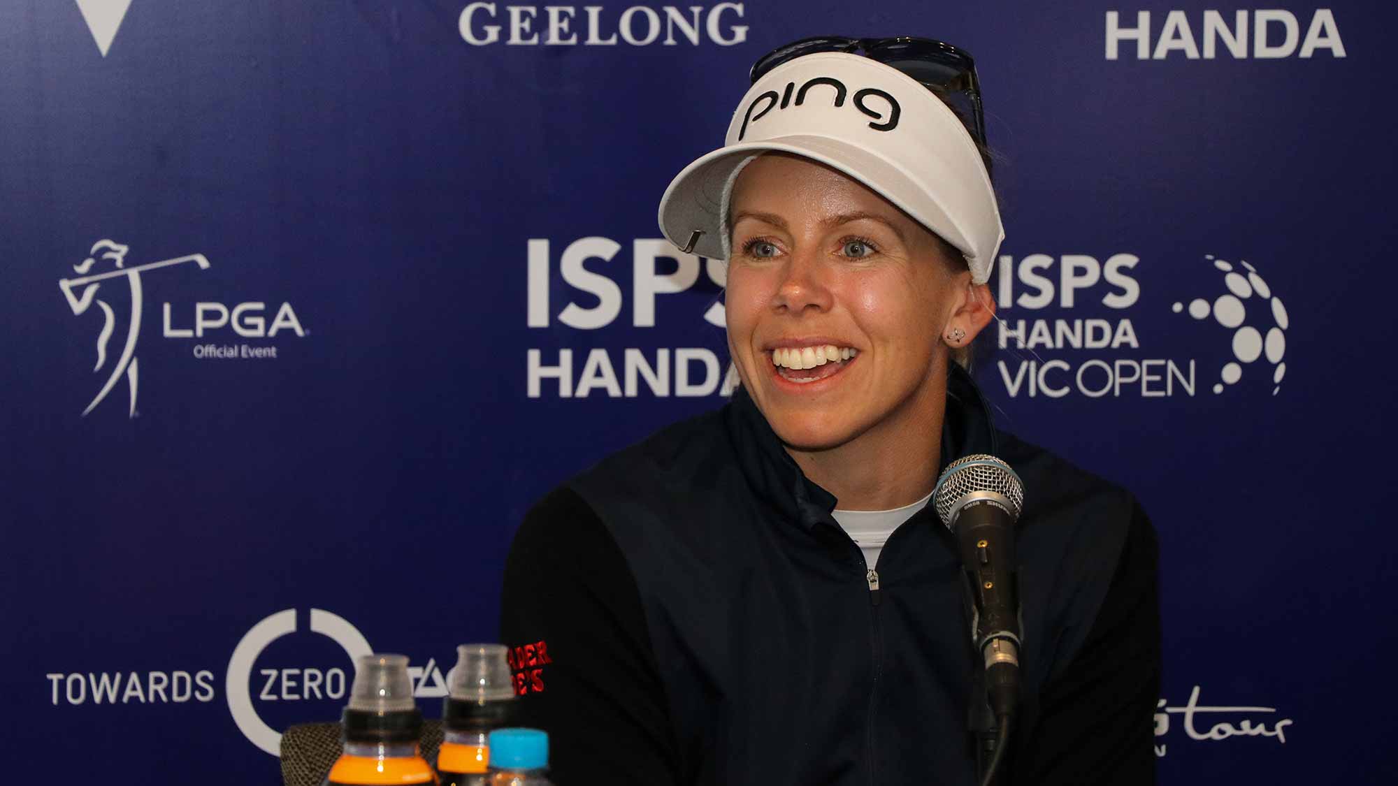 Pernilla Lindberg Meets With The Media Ahead of the 2019 ISPS Handa Vic Open in Australia