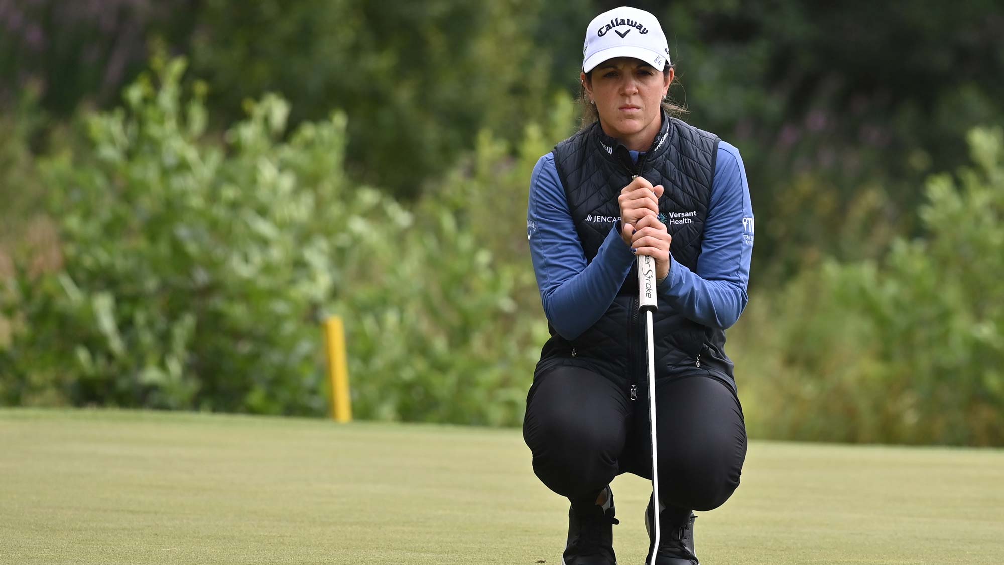 Emma Talley of the United States lines up a putt during the first round of The ISPS HANDA World Invitational