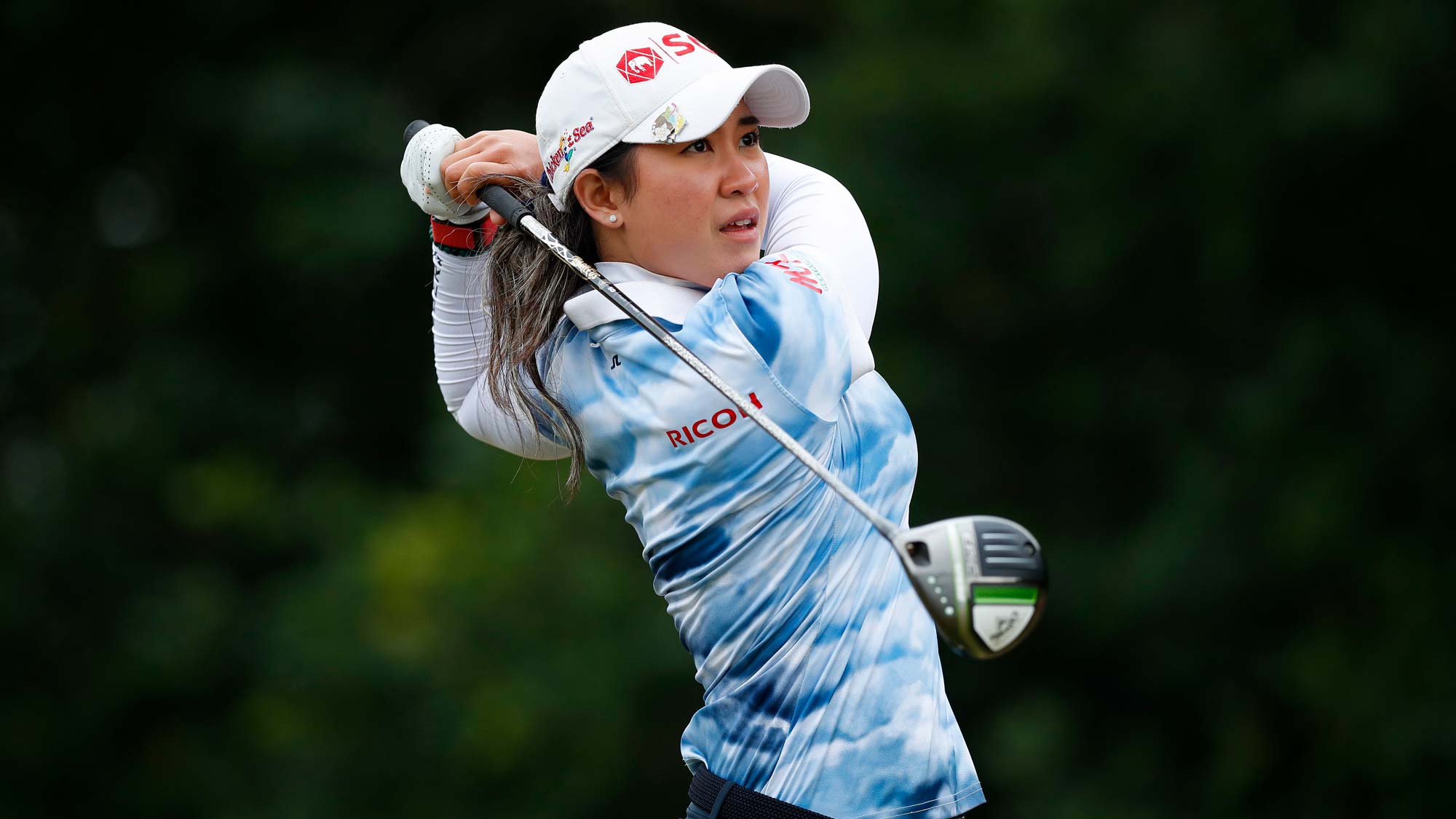 Pajaree Anannarukarn of Thailand on the 17th hole during day three of the ISPS HANDA World Invitational