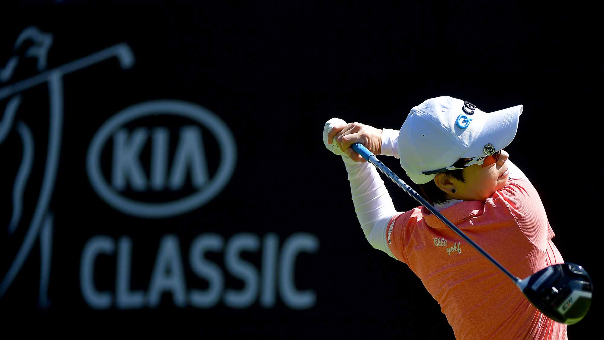 Eun-Hee Ji of Korea tees off the 1st hole during the Final Round of the LPGA KIA CLASSIC at the Park Hyatt Aviara golf course on March 25, 2018 in Carlsbad, California