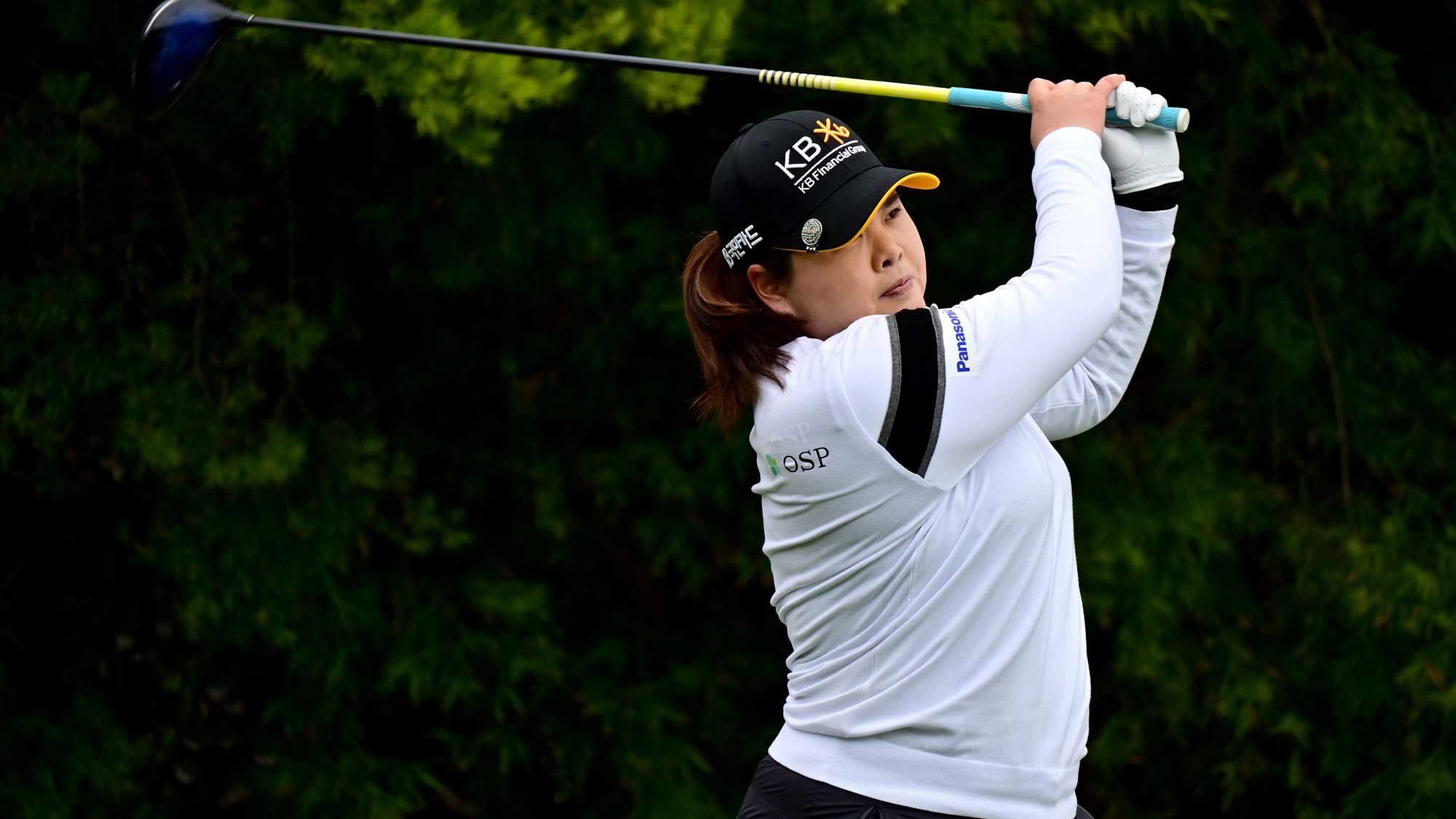 Inbee Park of South Korea tees off the 10th hole during Round One of the KIA Classic at the Aviara Golf Club on March 25, 2021 in Carlsbad, California.