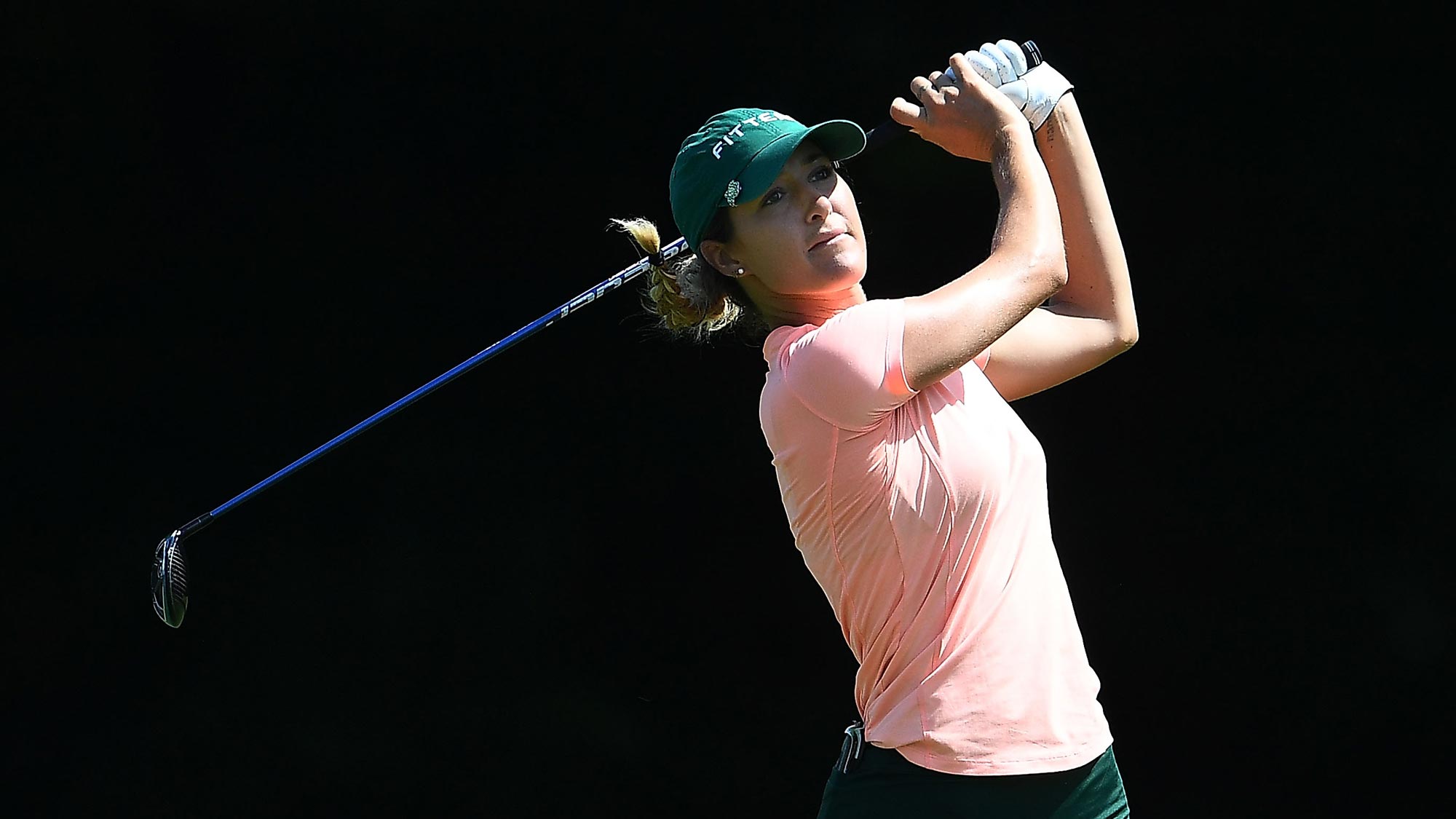 Jaye Marie Green hits her tee shot on the 15th hole during the first round of the KPMG Women's PGA Championship