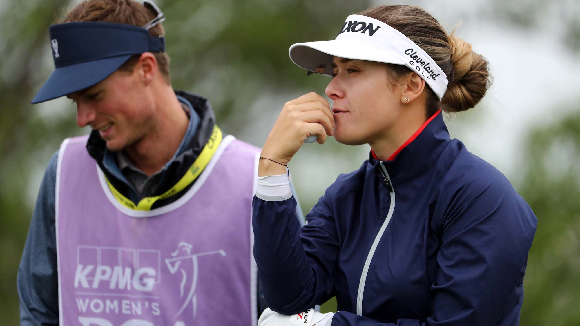 Hannah Green of Australia waits to tee off on the 1st hole hole during the second round of the KPMG Women's PGA Championship