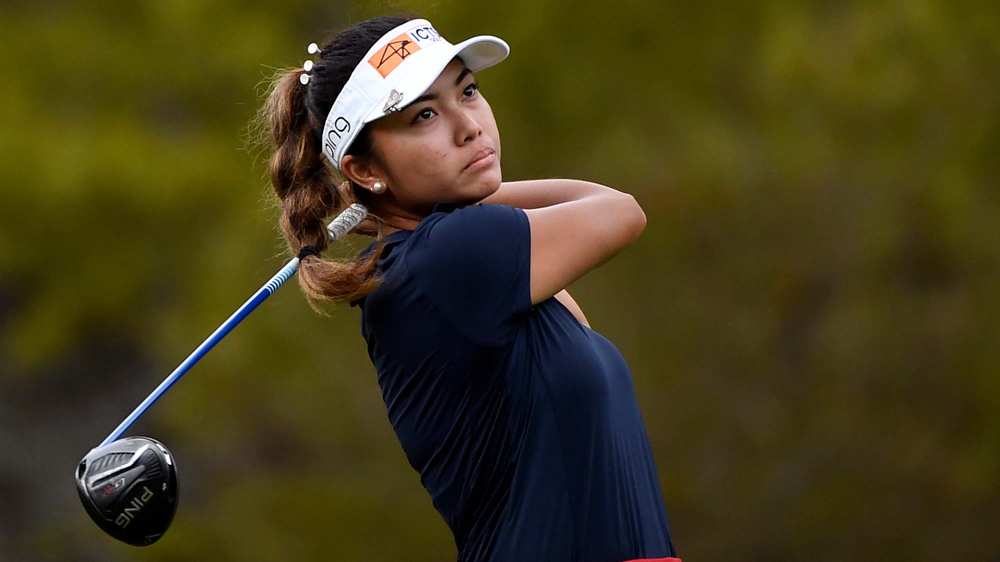 Bianca Pagdanganan tees off of the sixth hole during the final round of the 2020 LPGA Drive On Championship - Reynolds Lake Oconee 