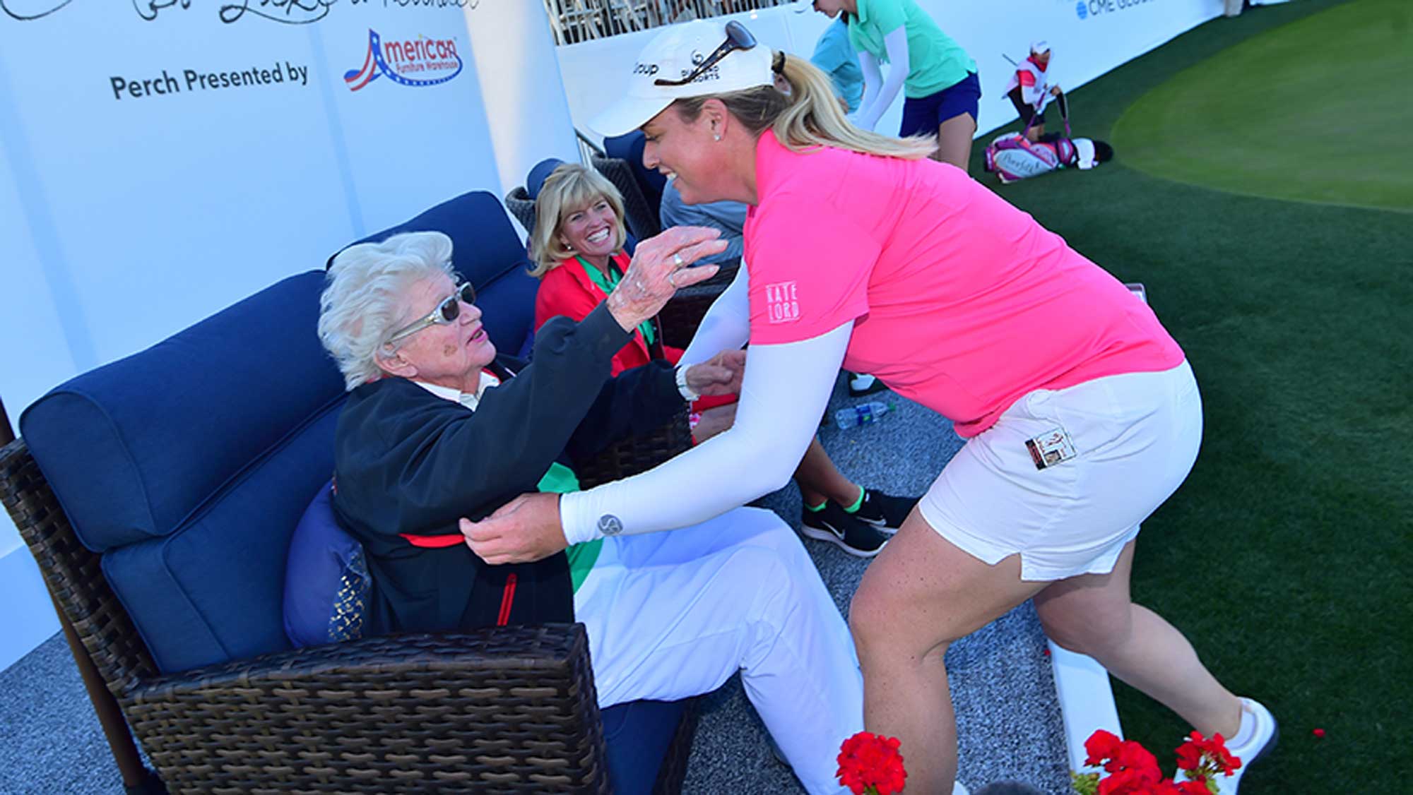 Brittany Lincicome Hugs founder Marilynn Smith 