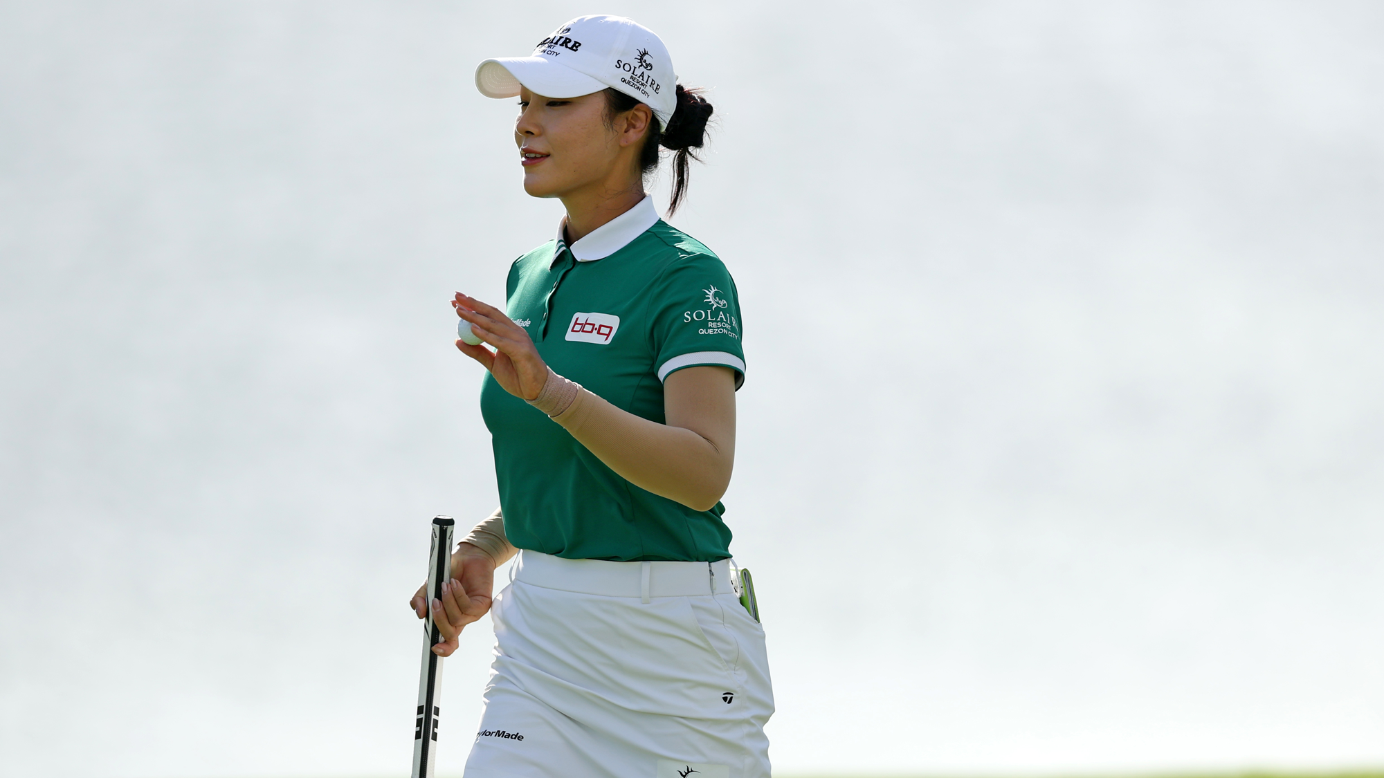 Ina Yoon of South Korea reacts to her putt on the 17th green during the final round of the LOTTE Championship presented by Hoakalei 2026 at Hoakalei Country Club on October 04, 2026 in Ewa Beach, Hawaii.