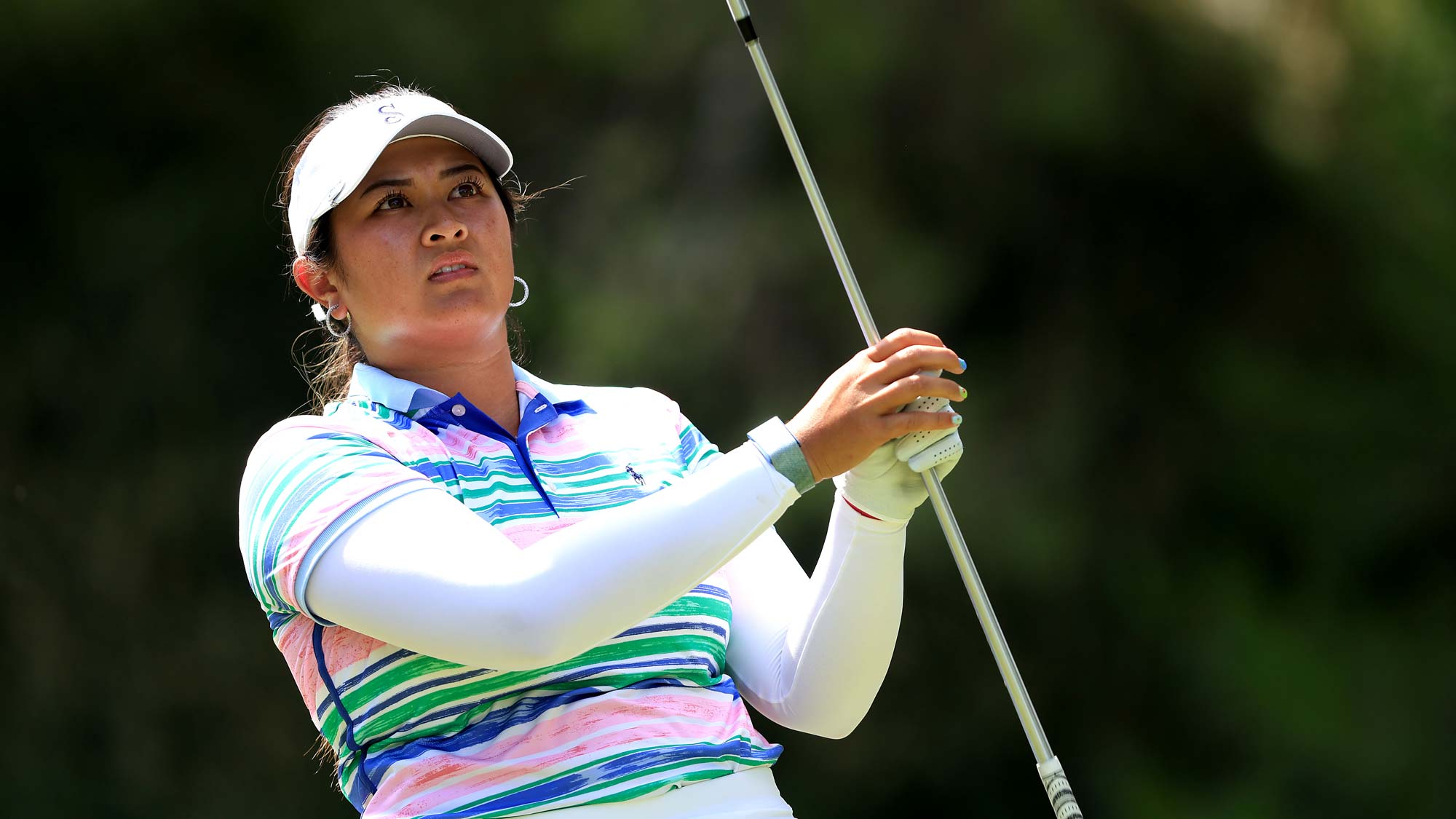 Lilia Vu of the United States looks on from the third tee during the Bank of Hope LPGA Match-Play Hosted by Shadow Creek