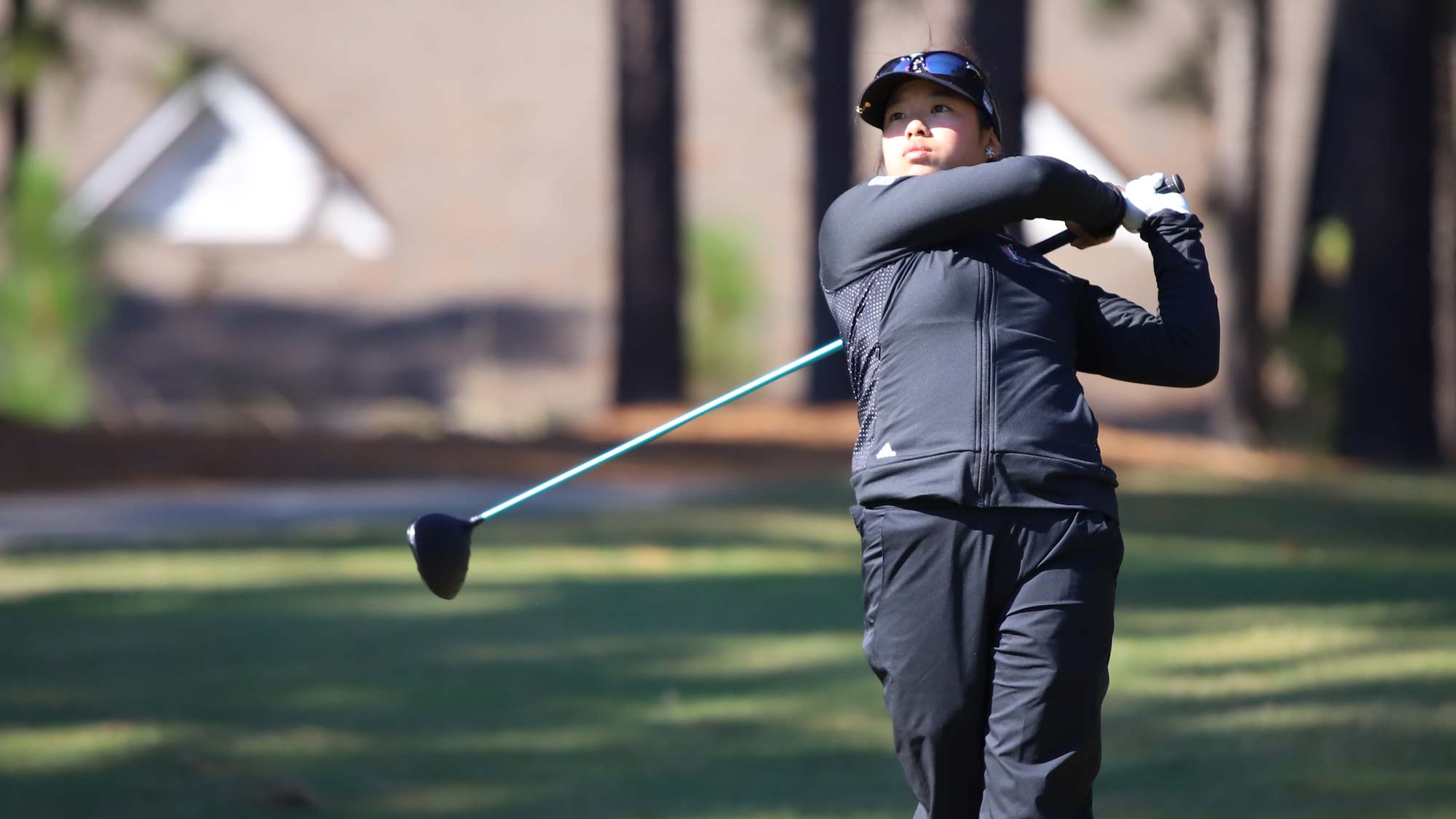 Jaclyn Lee during the opening round of the 2018 LPGA Q-Series