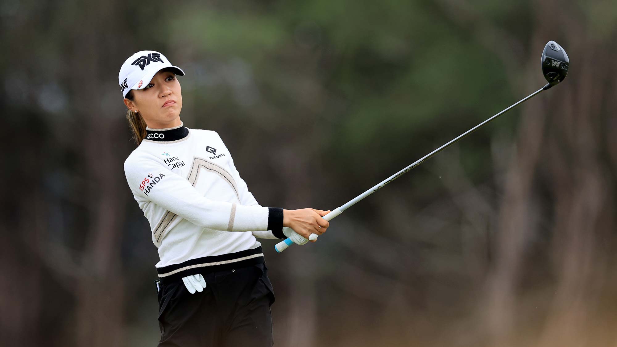 Lydia Ko of New Zealand plays her tee shot on the first hole during the final round of the Trust Golf Women's Scottish Open