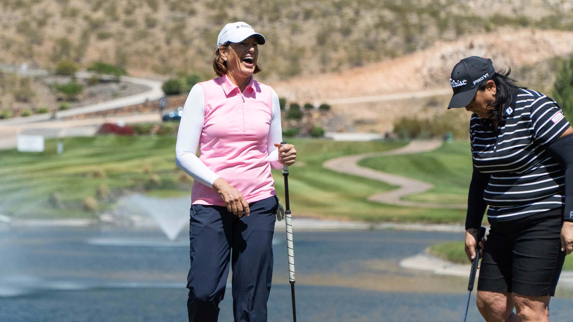 Juli Inkster during a practice round before the 2024 LPGA Senior Championship