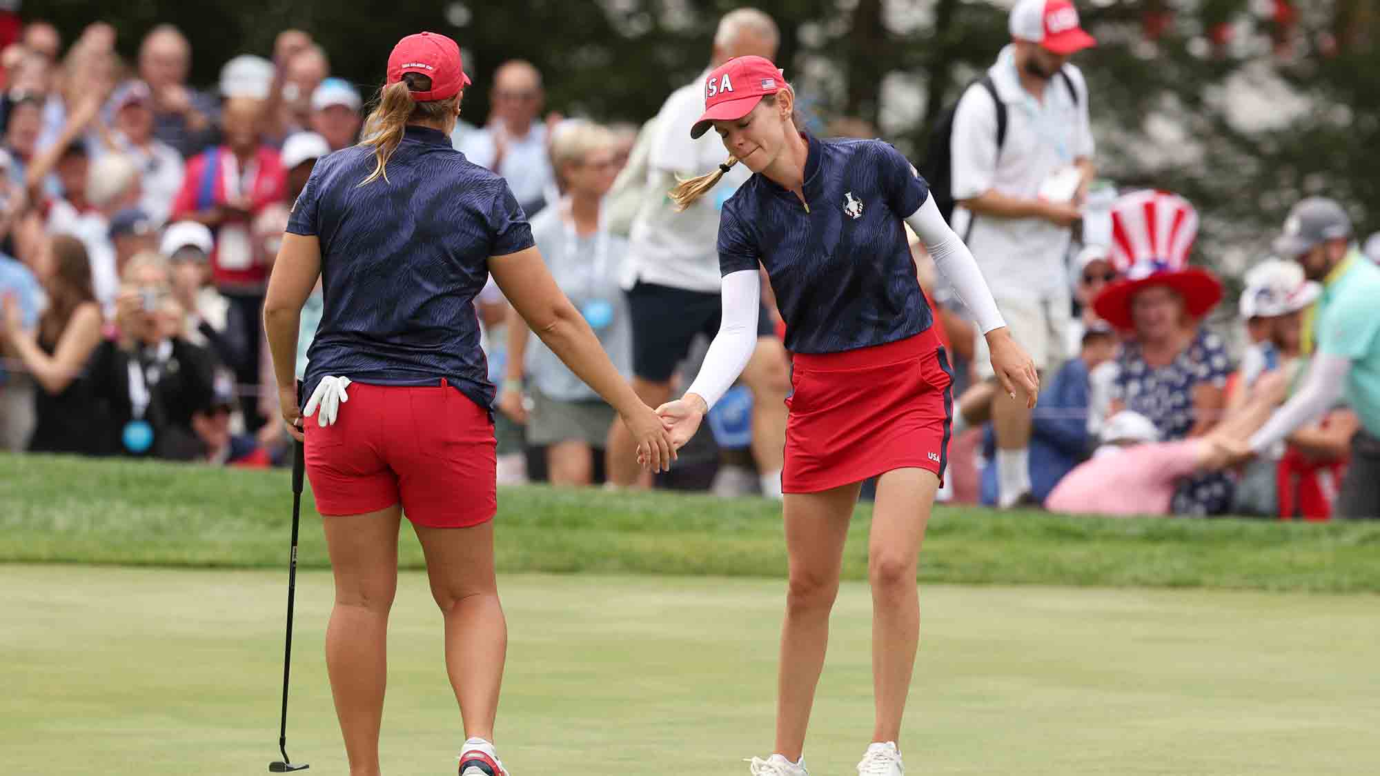 Solheim Cup Rookies Lauren Coughlin, Sarah Schmelzel Showing Out at RTJ