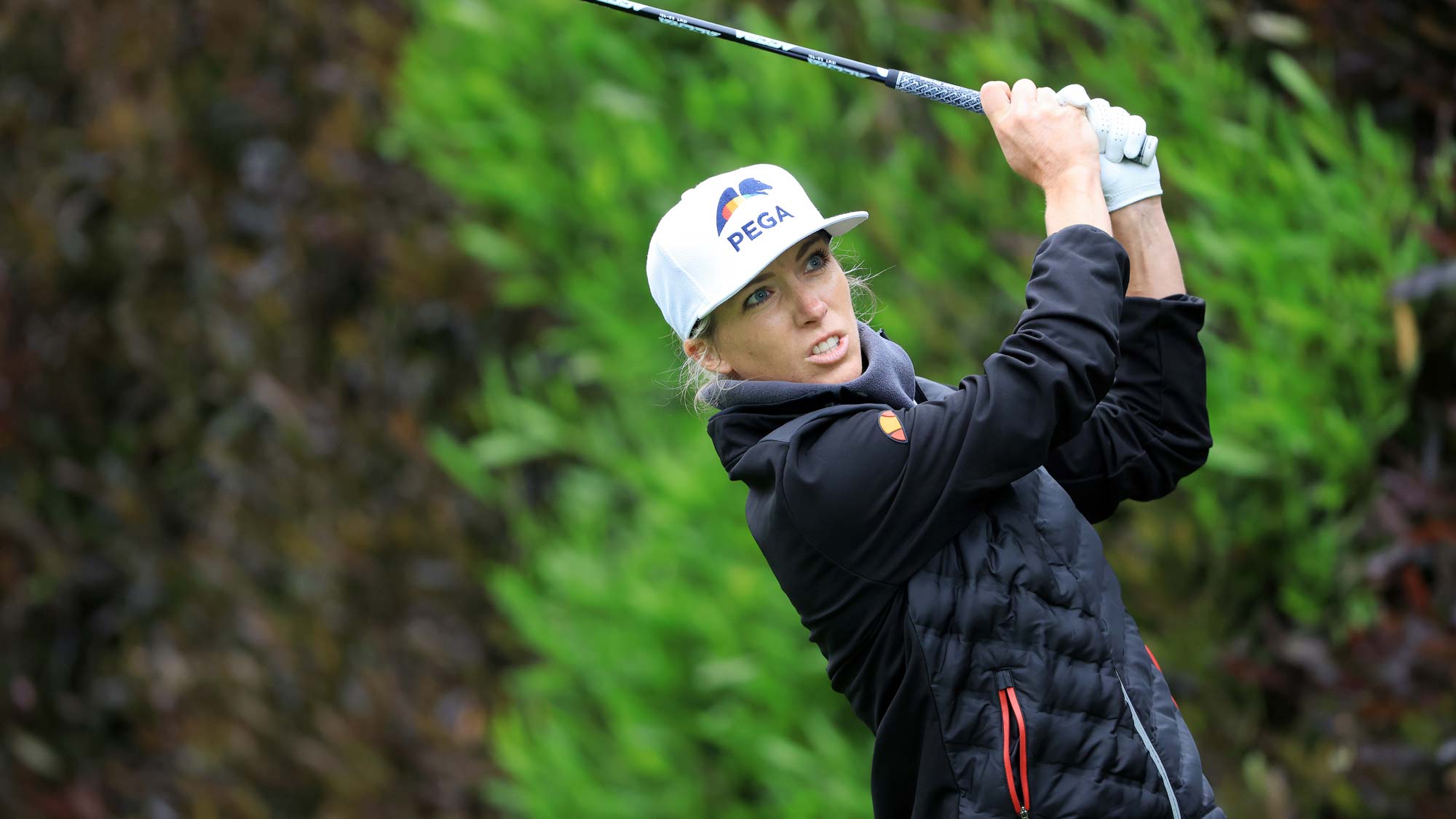 Mel Reid of England hits her tee shot on the 13th hole during the first round of the 76th U.S. Women's Open Championship