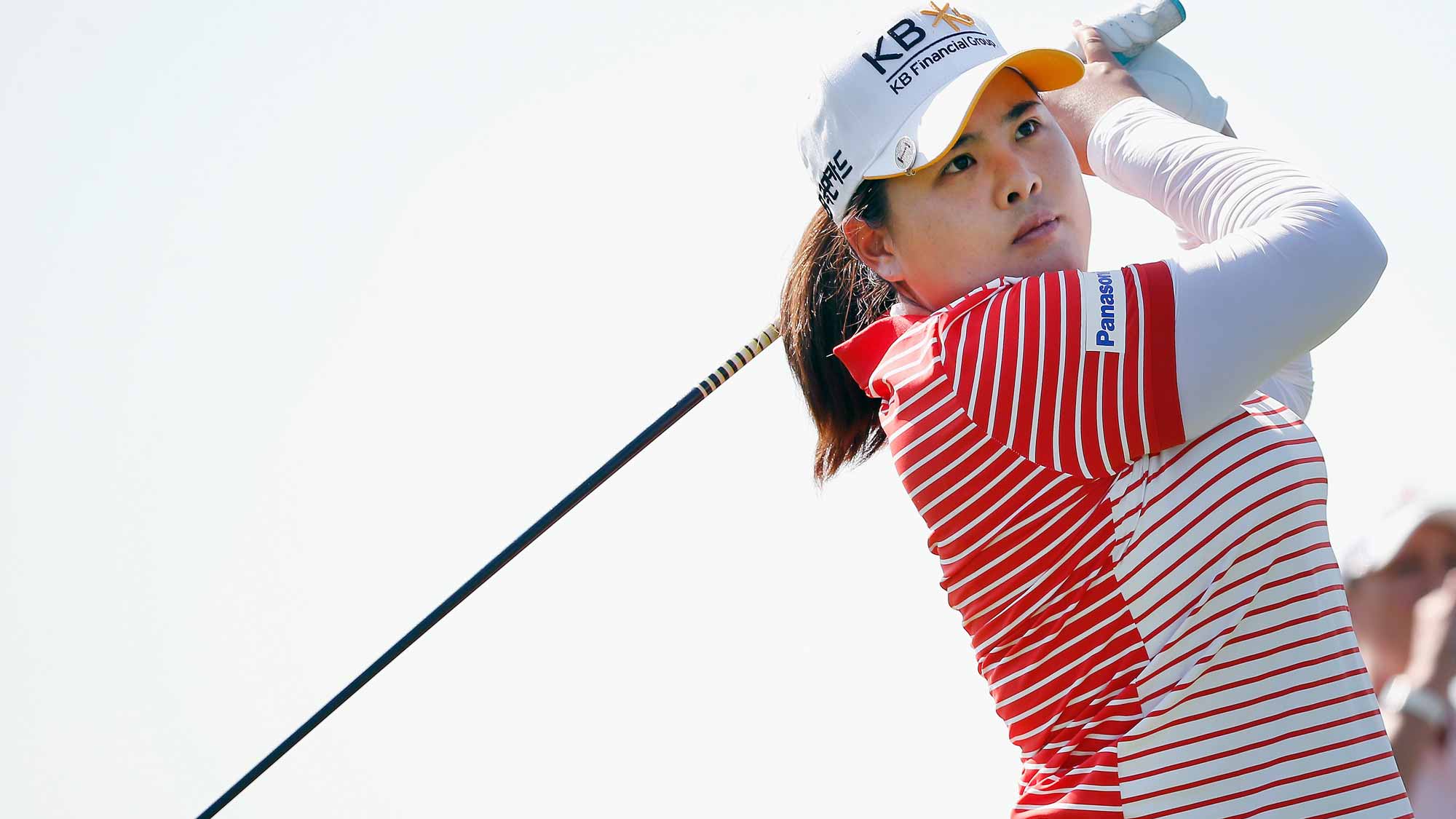 Inbee Park of South Korea hits a shot on the ninth hole during Round Two of the 2015 Volunteers of America North Texas Shootout Presented by JTBC