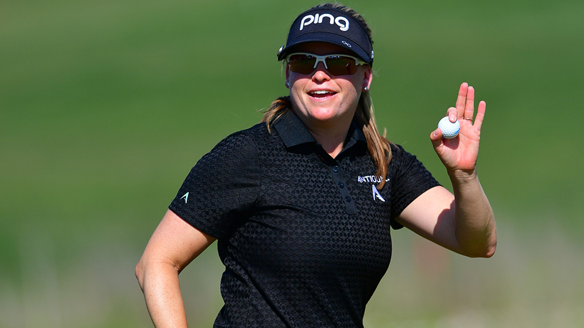 Jackie Stoelting After a Birdie in Texas 