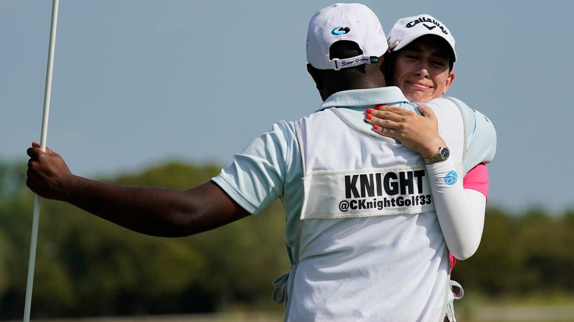 Cheyenne Knight Hugging Caddy VOA Final Round