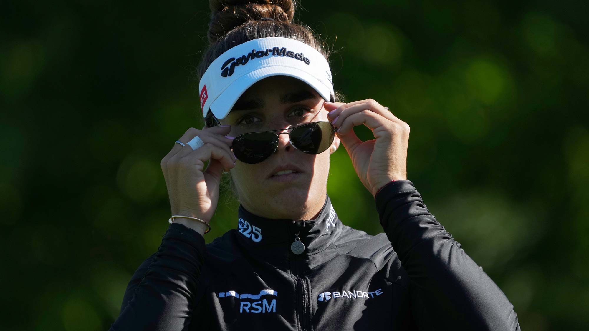 Maria Fassi of Mexico looks on from the fifth tee during the second round of the Kroger Queen City Championship presented by P&G