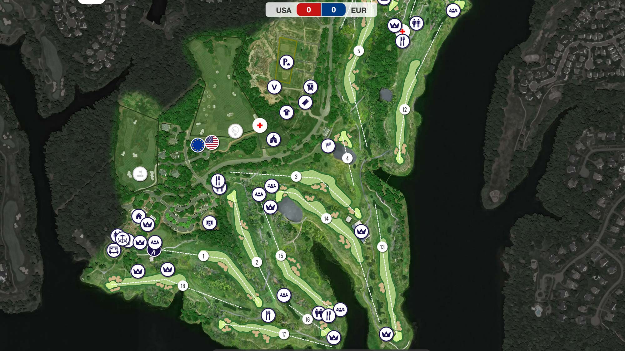 2024 Solheim Cup Interactive Map